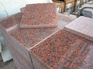 Pulido/afiló con piedra las tejas de la piedra del granito G562, losa roja del granito de la hoja de arce