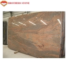 Piedra pulida resistencia del granito del álcali, losas del granito de China Juparana 2400x700m m