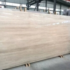 Grueso de mármol de madera blanco de la losa 15-30m m del tamaño estándar para interior