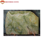 Losa modificada para requisitos particulares del ónix del jade del tamaño, losa grande verde del mármol de ónix para la mesa de centro
