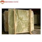 Losa verde clara modificada para requisitos particulares de la piedra del mármol de ónix con el grueso de 15-18m m