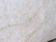 El mármol de ónix blanco del OEM con Brown de color caqui vetea la losa de las tejas/la losa de mármol de la encimera