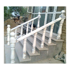 Losa de piedra de mármol blanca, piedra de mármol de la barandilla de la verja del pilar del balcón de la escalera