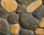 La piedra caliza artificial al aire libre moderna Cobblefield gris blanco interior del ante de la piedra de la cultura gris seca la pila