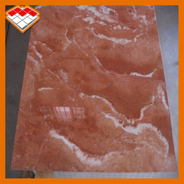 Uso modificado para requisitos particulares del revestimiento de la pared exterior de la teja de la piedra del mármol del rojo anaranjado del tamaño