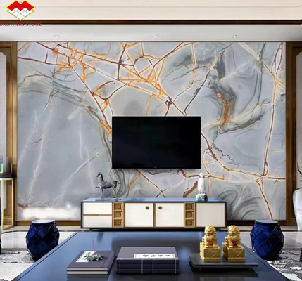 Cuarcita azul de Roma Gran losa adecuada para la pared interior del hotel y la encimera de la cocina