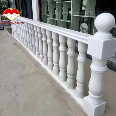 Términos de entrega FOB/CNF Barandillas de balcón barandillas de barandillas de barandillas de mármol blanco para villa