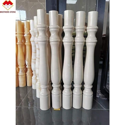 Barandillas de balcón de mármol de piedra para escaleras de color blanco verde beige amarillo