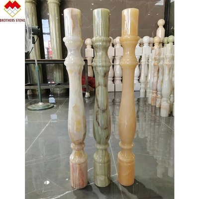 Barandillas de balcón de mármol de piedra para escaleras de color blanco verde beige amarillo