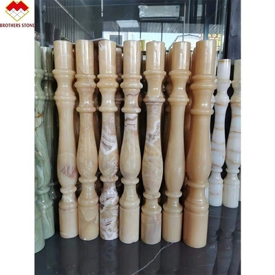 Barandillas de balcón de mármol de piedra para escaleras de color blanco verde beige amarillo