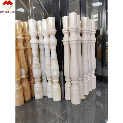 Barandillas de balcón de mármol de piedra para escaleras de color blanco verde beige amarillo