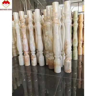Barandillas de balcón de mármol de piedra para escaleras de color blanco verde beige amarillo