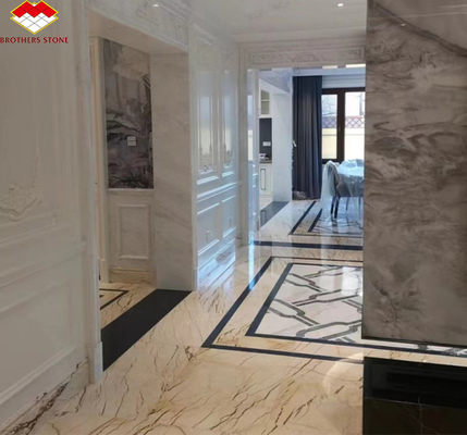 Pisos y escaleras interiores Solfitel Marmol de oro Gran losa en estilo natural moderno