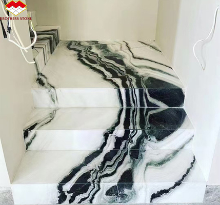 Escaleras de hotel modernas Hermanos Piedra Panda Blanco Pisadas de mármol y elevadores antiderrapante