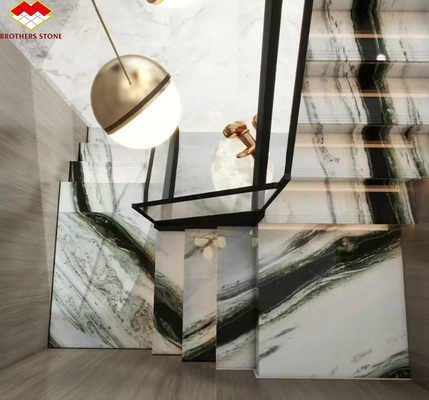 Escaleras de hotel modernas Hermanos Piedra Panda Blanco Pisadas de mármol y elevadores antiderrapante