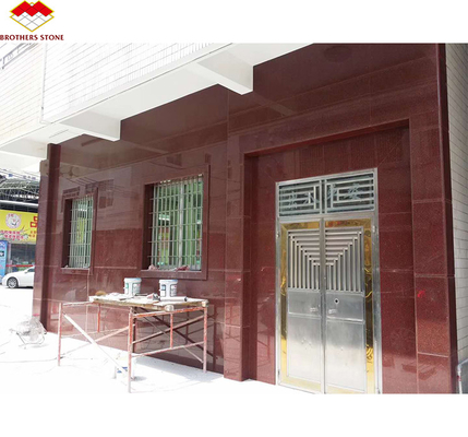 Modern India Losas de granito rojo para la pared exterior interior, piedras y el marco de la puerta