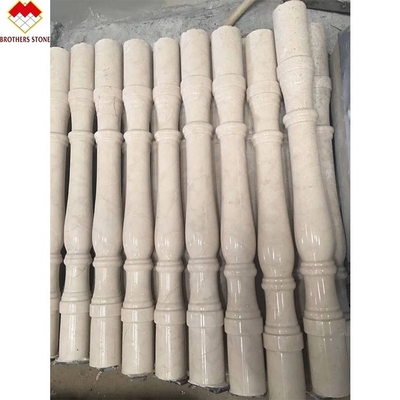 Elegante baluster de piedra de mármol de ónix blanco para decoración de escaleras en América del Norte y Latina