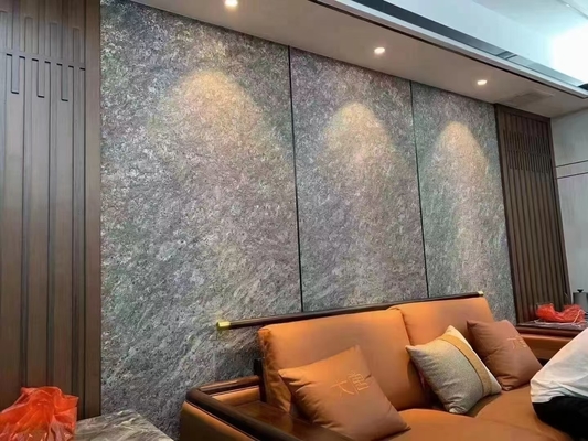 Pared y suelo Losas de granito negro en 18 20 mm de espesor con patrón de pizarras antiguas