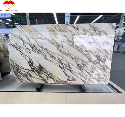 Placas naturales de mármol italiano Calacatta Viola para encimera de cocina moderna y pared interior