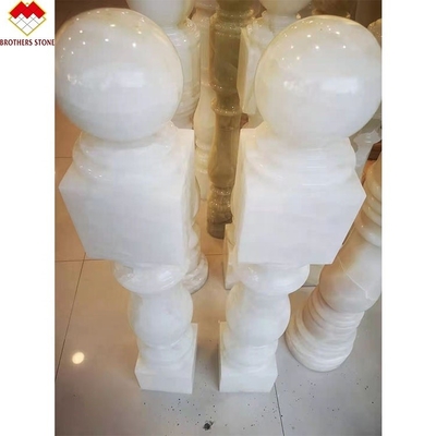 Barandilla de granito de piedra de mármol de ónix blanco barandilla de balaustra balaustra para escalera en el apartamento