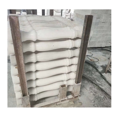 Diseño moderno Villa de mármol blanco Balcón Escaleras de columna Mangueras de estilo antiguo