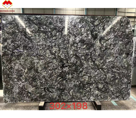 Oro natural brasileño, láminas de piedra de granito negro para encimeras y mesas