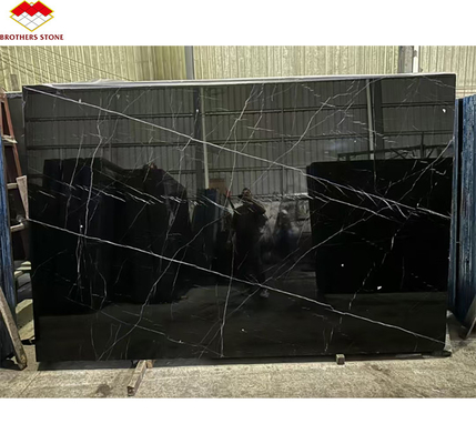 Hotel de diseño moderno Nero Marquina Big Slab Zimbabwe Pisos y escaleras de mármol negro
