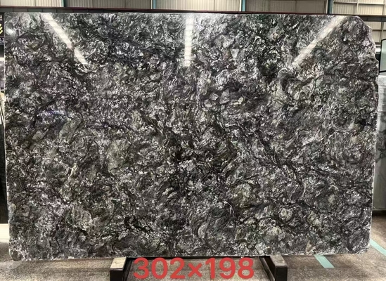 Oro natural brasileño, láminas de piedra de granito negro para encimeras y mesas
