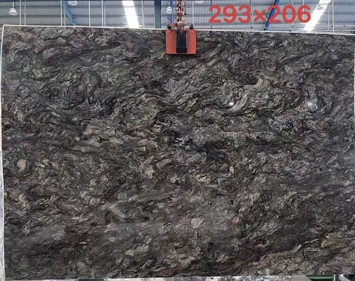 Oro natural brasileño, láminas de piedra de granito negro para encimeras y mesas