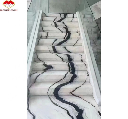 Escaleras rectas no resbaladizas pisadas de escaleras con piedra sinterizada grandes losas de stock especial