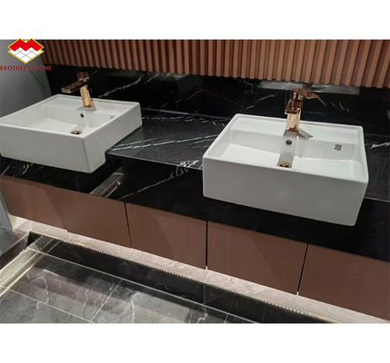 Venas blancas del fregadero de mármol cortado a tamaño de mármol de calcita para diseño de hotel moderno Villa