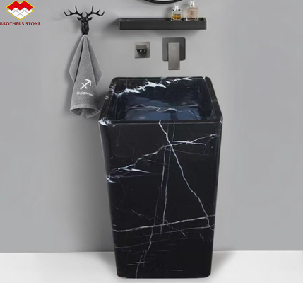 Venas blancas del fregadero de mármol cortado a tamaño de mármol de calcita para diseño de hotel moderno Villa