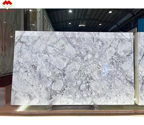 Hermanos piedra moderna Calacatta Borghini mármol blanco cuarcita losa para el piso de la villa