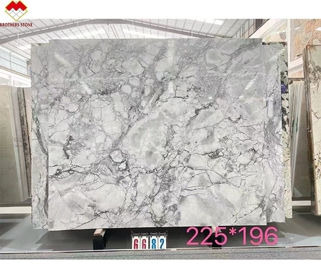 Hermanos piedra moderna Calacatta Borghini mármol blanco cuarcita losa para el piso de la villa