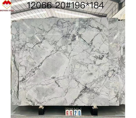 Hermanos piedra moderna Calacatta Borghini mármol blanco cuarcita losa para el piso de la villa