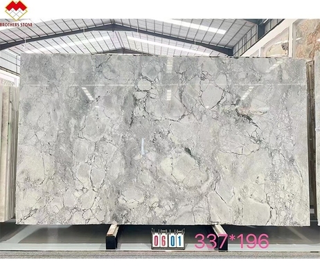 Hermanos piedra moderna Calacatta Borghini mármol blanco cuarcita losa para el piso de la villa