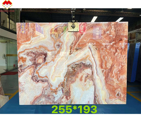 Moderno diseño de dragón rojo de jade de ónix panel de pared de losa azulejos de suelo para el adorno de grado
