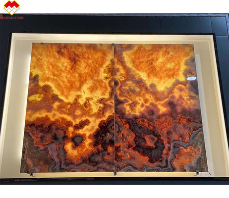 Moderno diseño de dragón rojo de jade de ónix panel de pared de losa azulejos de suelo para el adorno de grado