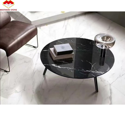 Moderno Nero Marquina Negro Blanco Stipe Mármol Polido Natural Grandes Tablas para Hotel Interior Villa