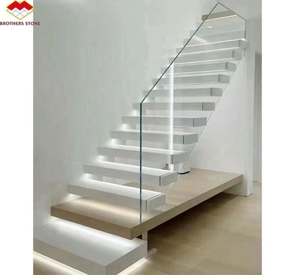 Actualice el interior de su hotel con pisadas de escaleras de diseño moderno de material de piedra artificial