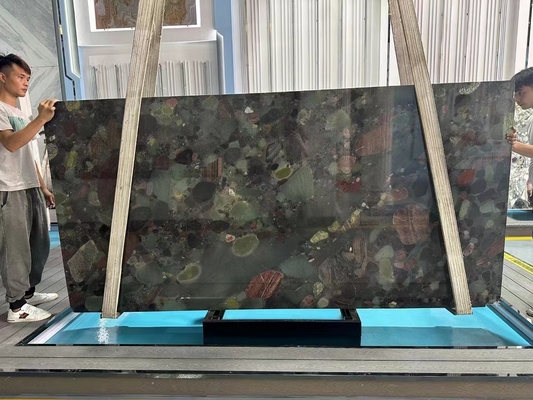 Lujo Brasil Verde Marinace Verde Cuarcita Cuero Superficie terminada para el estilo moderno