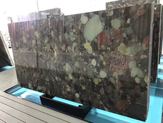 Lujo Brasil Verde Marinace Verde Cuarcita Cuero Superficie terminada para el estilo moderno