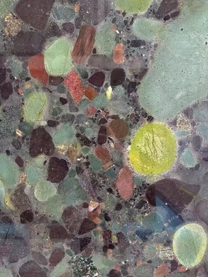 Cuatro estaciones de Brasil piedra de cuarcita verde granito multicolor mesa y panel de decoración de pared personalizado para interiores