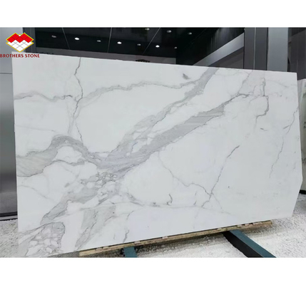 Diseño moderno Italia Calacatta Blanco de la losa de mármol para el escritorio de la cocina y el panel de la pared