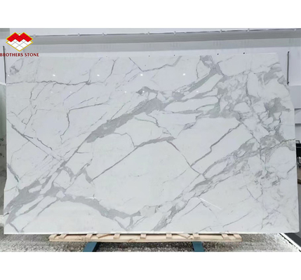 Diseño moderno Italia Calacatta Blanco de la losa de mármol para el escritorio de la cocina y el panel de la pared