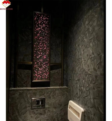 Mejorar sus interiores con Versace negro clásico negro piso de cuarcita pulida