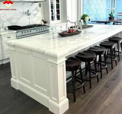 Diseño moderno Italia Calacatta Blanco de la losa de mármol para el escritorio de la cocina y el panel de la pared