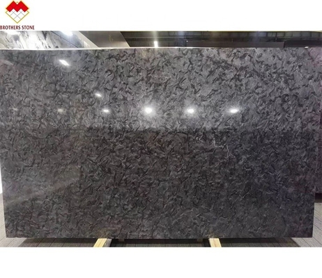 Superficie de cuero cepillado natural Matriz Versacenegro Clásico Negro Cuartzita de Brasil