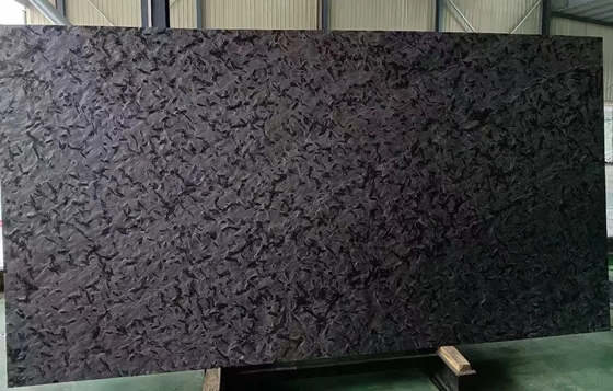 Superficie de cuero cepillado natural Matriz Versacenegro Clásico Negro Cuartzita de Brasil