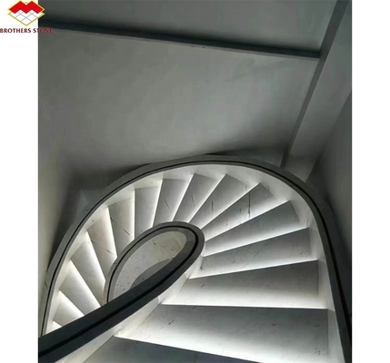 Interior Villa Moderna Escaleras de Piedra Natural Diseño para escalones rectos pulidos